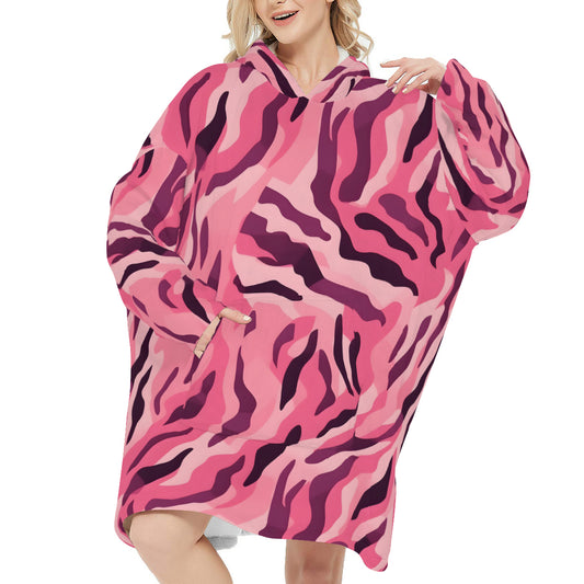 Pink Camo Blanket Hoodie